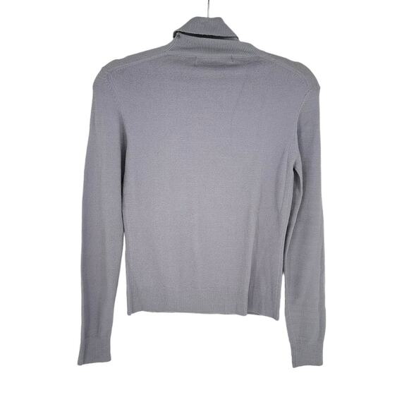 French Connection New! Turtleneck Sweater Wool Blend Lilac Purple Preppy Size M - Picture 2 of 11